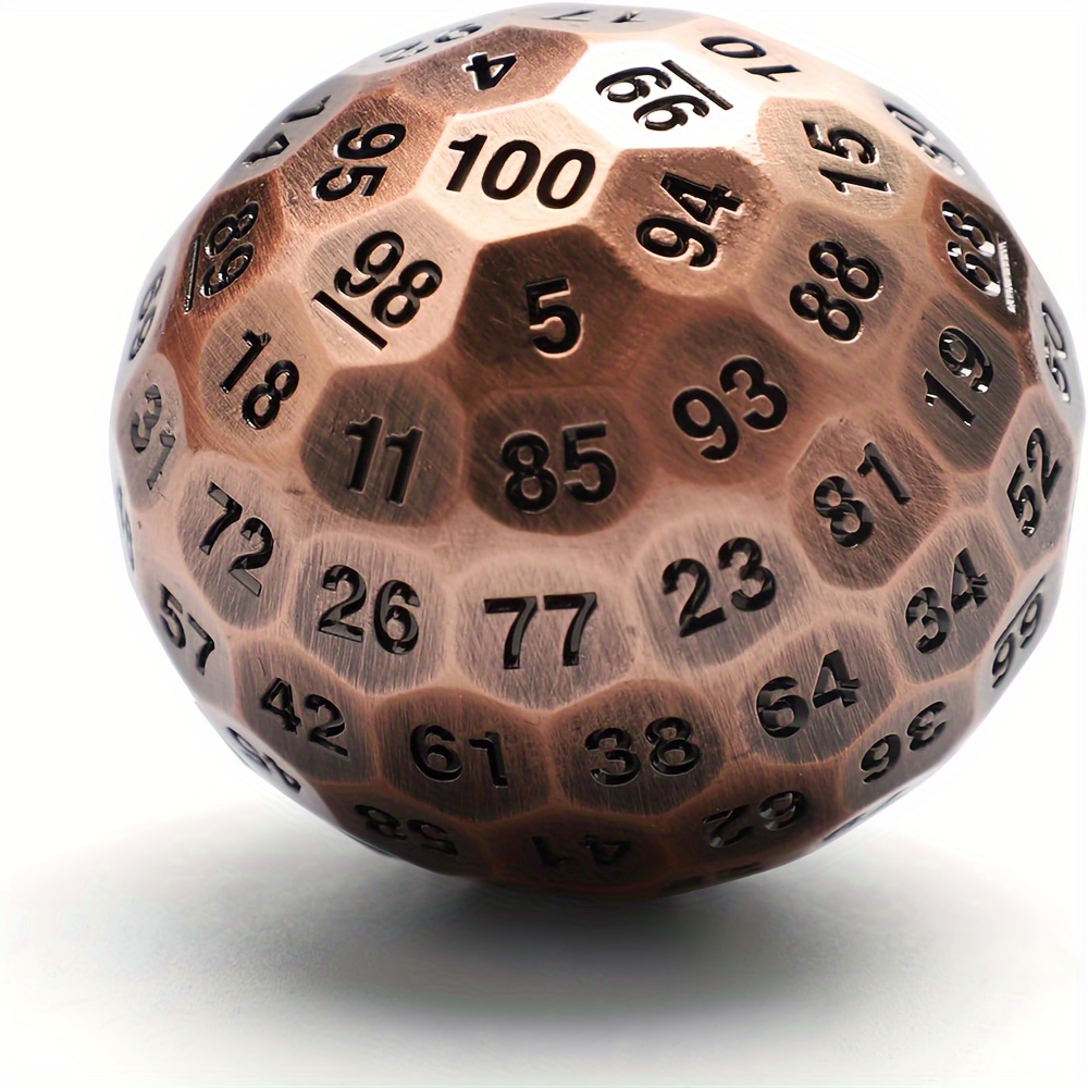 Solid D100 Metal Dice for Tabletop RPGs